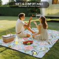 thumbnail image 4 of Blue Spring Floral Outdoor Rug for Patio/Deck/Porch, Non-Slip Large Area Rug 5 x 8 Ft, Elegant Farmhouse Flowers Birds Watercolor Indoor Outdoor Rugs Washable Area Rugs, Camping Rug Carpet Runner, 4 of 8