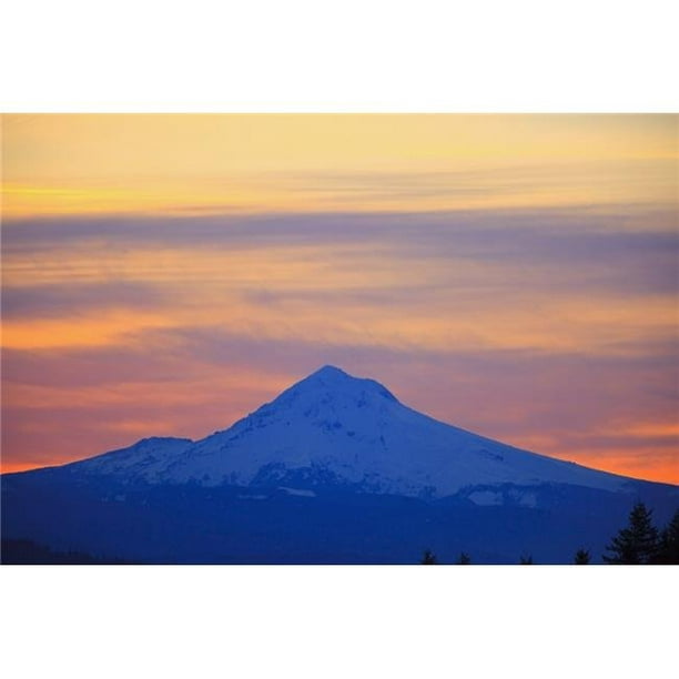 Posterazzi DPI1876550LARGE Oregon, États-Unis d'Amérique - Affiche Lever de Soleil sur Hotte, 38 x 24 - Grand
