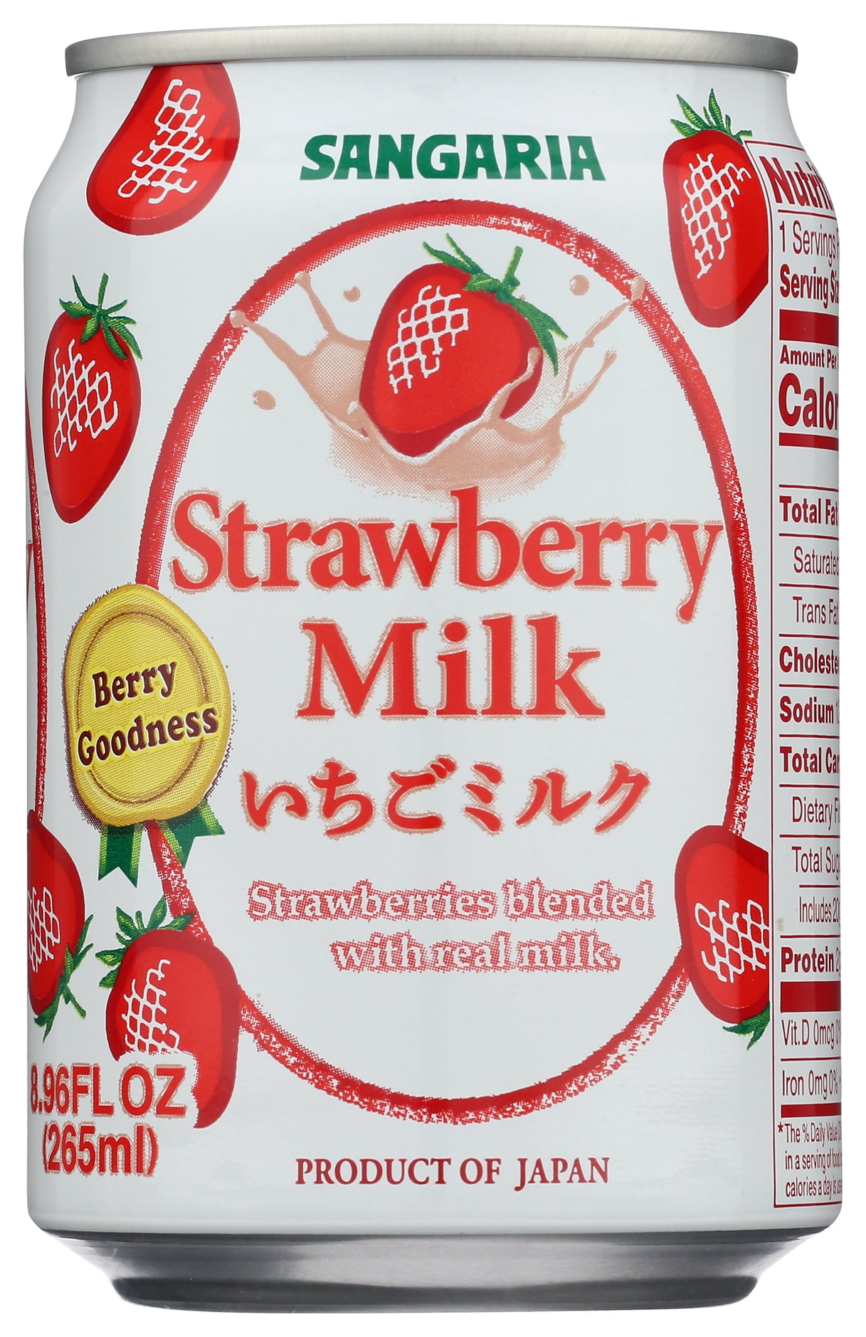 (8 pack) Sangaria Strawberry Milk, 8.96 fl oz