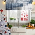 thumbnail image 6 of Blue Valances for Windows, Decorative Rod Pocket Window Valance Curtains, Retro Oil Painted Modern Abstract Art Short Curtain Drapes for Kitchen/Bathroom/Living Room, 2 Panels, 54" W x 18" L, 6 of 8