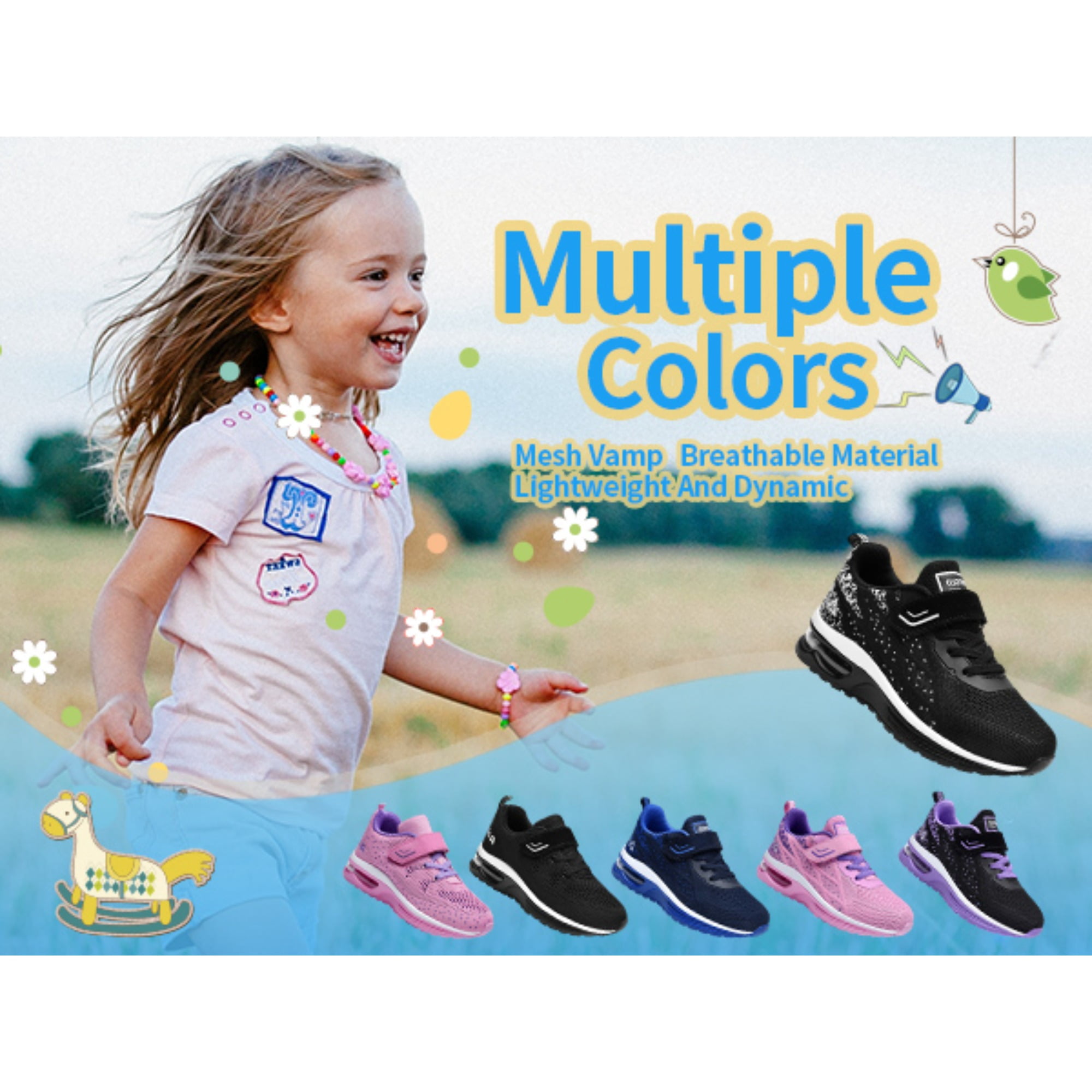 AOV GREEN LEAF Kids Athletic Tennis Running Shoes Breathable Sport Air Gym Jogging Sneakers for Boys & Girls(Toddler/Little Kid/Big Kid)