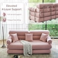 thumbnail image 4 of YINIX 78.7" Sofa Couch, Convertible Sleeper Pull Out Sofa Bed, 3 Seater Couch with 3 Pillows for Living Room, Apartment & Small Spaces, No Assembly Required,Pink, 4 of 11
