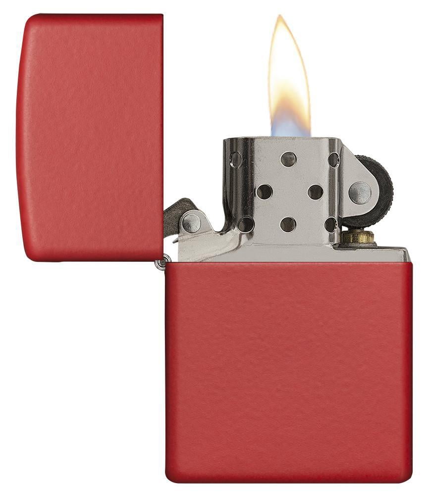 Zippo Classic Red Matte Windproof Pocket Lighter