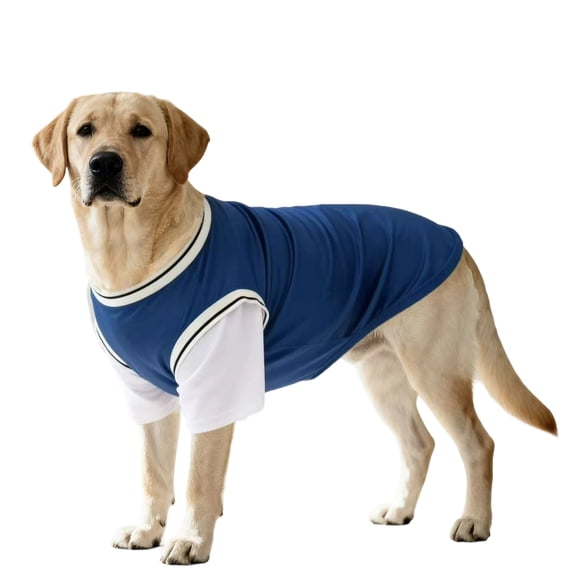 Breathable Mesh Pet Clothing for Medium Large Dogs, Anti-Shedding Dog Vest, Fake Two-Piece Lightweight Dog Shirt, Summer Apparel, Great for Outdoors