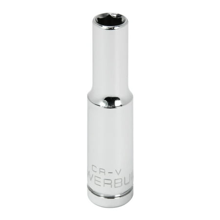 UPC: 0028907070506 | Powerbuilt 1/4 Inch Drive x 6 MM 6 Point Deep Socket – 648298