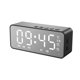 thumbnail image 3 of Superficie del espejo 3-en-1 Reloj de alarma Gran pantalla Bluetooth Compatible con Bluetooth Altavoz de reducción de ruido Tiempo real Temperatura Meter Relojes Tipo 1 Negro Inevent HA011424-03, 3 of 6