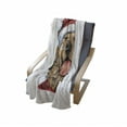 thumbnail image 4 of Labrador Soft Flannel Fleece Throw Blanket, Funny Terrier Smiling in Xmas Dress Santa Clause Hat Celebration Theme, Cozy Plush for Indoor and Outdoor Use, 70" x 90", Dark Coral Caramel, by Ambesonne, 4 of 6