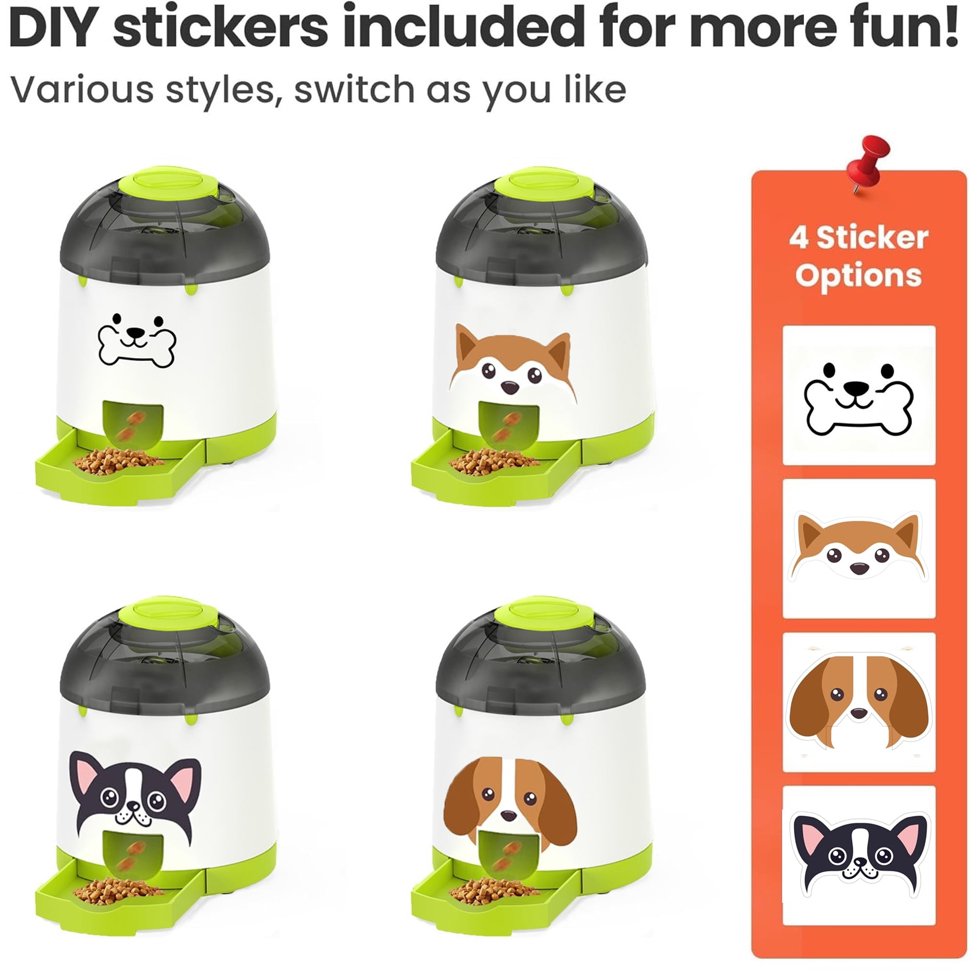 Pet Deluxe Dog Puzzle Feeder Toy, Interactive IQ Training, Electronic Treat Dispenser, Automatic Rechargeable with Remote for Food Dispensing, All Breeds, 280ml Capacity