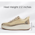 thumbnail image 3 of Women's Platform Sneakers Rhinestone Fashion Chunky Casual Sparkly Retro Braided Walking Shoes, 3 of 18