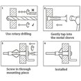 thumbnail image 4 of 60 piezas Anclajes para placas de yeso, Anclajes para placas de yeso con tornillos, Yeso, 4 of 5
