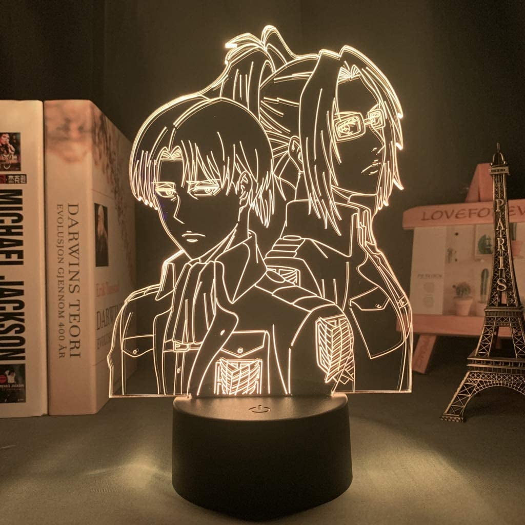 Attack on Titan Levi Ackerman Acrylic 3D Lamp Hange Zoe for Home