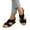 Black, variant on AXXD Women White Sandals Summer Sandals Comfortable Solid Color Flat Casual Sandbeach Sandals