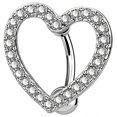 thumbnail image 1 of Piercing de ombligo de acero quirúrgico CHAO con forma de corazón, JOYERÍA para mujer, 1 of 5