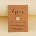 thumbnail image 2 of Goldtone Star Sign Zodiac Circular Pendant Necklace, 2 of 11