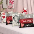 thumbnail image 4 of Apmemiss Valentines Day Throw Pillow Covers Set of 4 Heart Love Pillows Cover 18x18 Inch Pink Red Valentine Decorative Pillowcase Wedding Cushion Cover Gift for Girlfriend Mother Sofa Bed Room Decor, 4 of 6