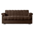 thumbnail image 2 of Sofá Cama de Velvet Chocolate Makora Modelo Mercury Varias Posiciones, 2 of 7