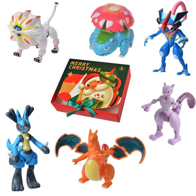 Navidad gran oferta Anime Pokemon figura de acción Pikachu Charizard Pocket Monsters PokeBall juguete para niños regalos de navidad Gao Jinjia LED