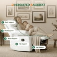 thumbnail image 5 of LAZZO Recliner Chair with Adjustable Armrests, Oversized 360° Swivel Chair for Nursery & Living Room, White, 5 of 8