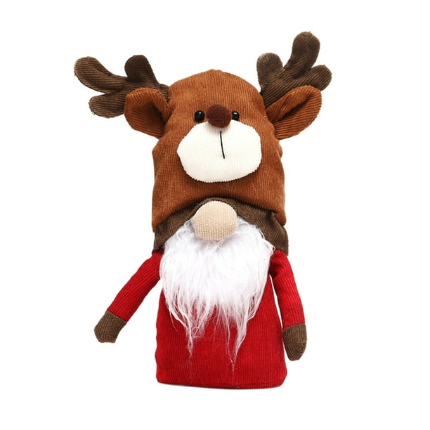 pstuiky Adornos navideños: Rodolfo, el enano sin rostro, muñeco de gnomo.