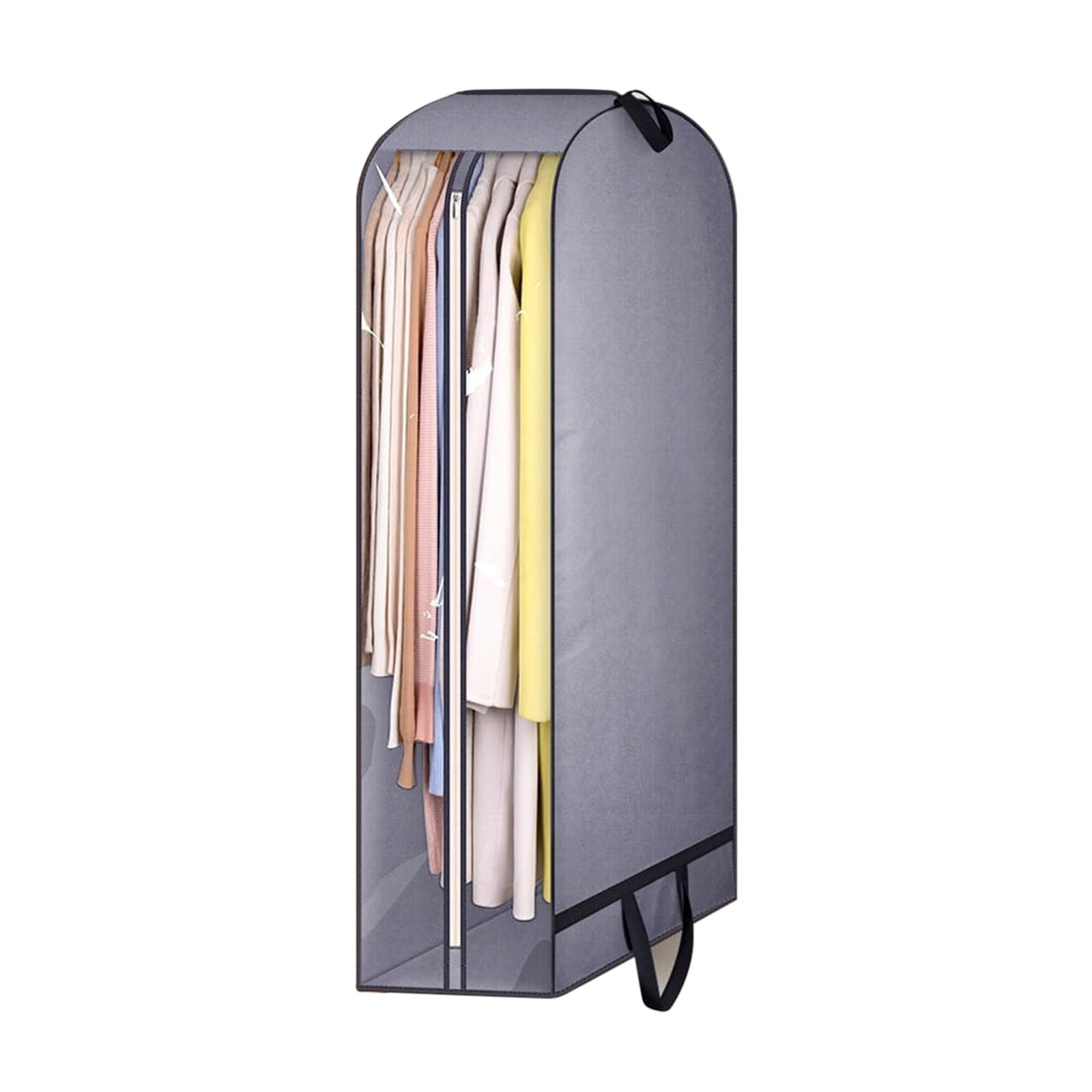 2pc Hanging Garment Bag for Closet Organization | Long Dress Storage Bag with Side Zipper | Transparent Breathable Fabric | 40x24x10inches | Wardrobe Organizer for Seasonal Clothing Protection