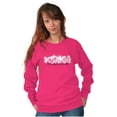 thumbnail image 5 of XOMG POP Shiny Diamond Bling Logo Women Crewneck Sweatshirt Brisco Brands S, 5 of 6