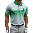 thumbnail image 2 of Fnnxeal Mens Polo Shirts Short Sleeve Graphic Summer Collared Casual Golf Polo Green Shirts for Men Size XL, 2 of 5