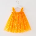 thumbnail image 2 of Leey-World Dresses for Baby Girls Toddler Girl Tutu Dress Summer Bow-Tie Straps Casual Dresses Kids Princess Flowy Swing Clothes(Orange,12-18 Months), 2 of 6