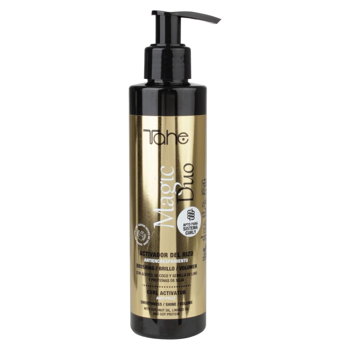 Tahe Magic Rizos Kit - Low Poo Shampoo 300ml, Intensive Hair Mask 3 in 1 300ml, Duo Curl Activator 200ml, Vegan Formula, Curly Method