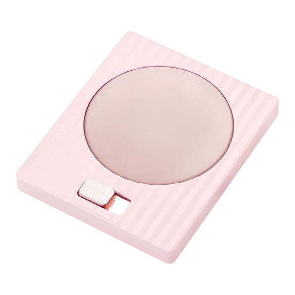 HIBIBUD Battery Operated Candle Warmer (Pink),Desk Gadgets Constant Temperature Cup Pad Heating Automatic Heat Preservation Cup Wireless Candle Warmer