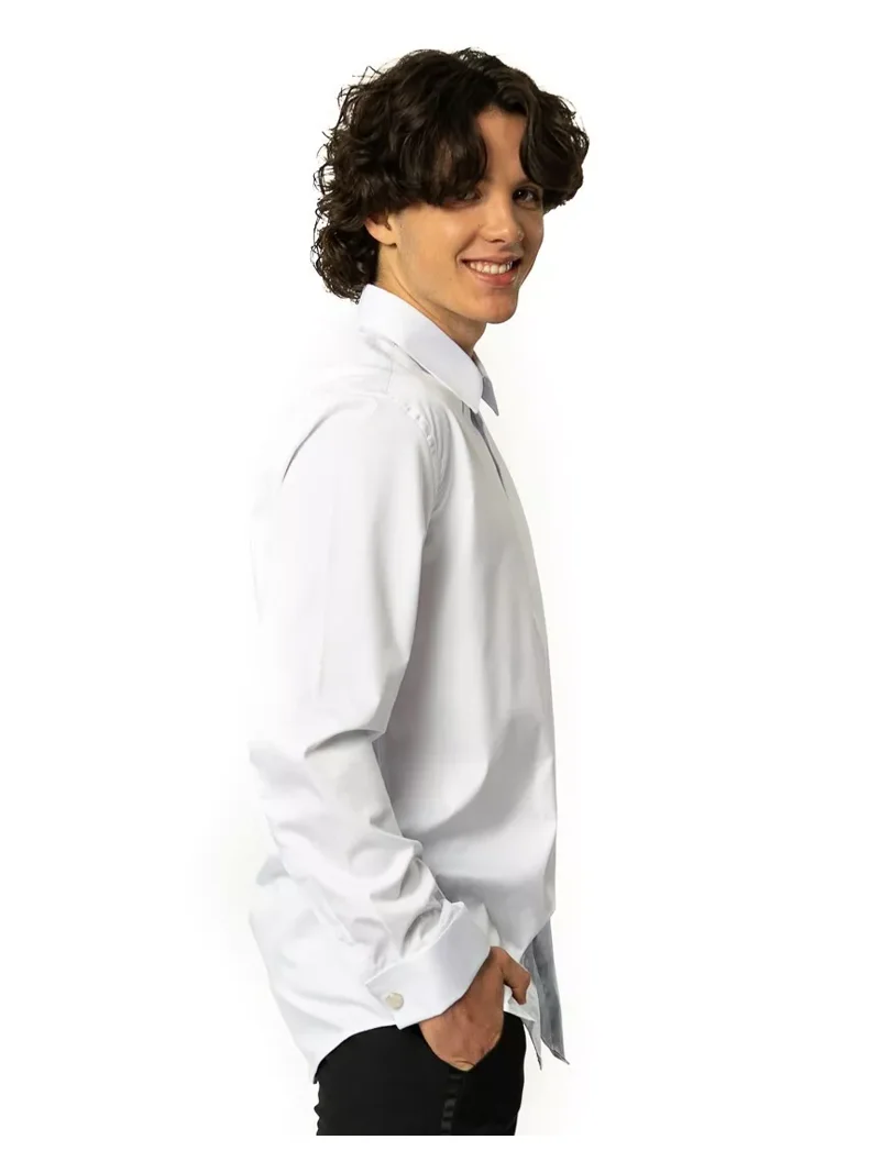 19 inch neck dress shirts slim fit Slim Fit Non-Iron Sateen Dress Shirt | Bellissimo | Tip Top Tailors main image 1