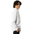 thumbnail image 4 of Men's Solid White Dress Shirt Stretch Cotton Tailored Slim Fit Long Sleeve Spread Collar Non Iron Button Down (US, Neck Sleeve, 14, 14.5, 32, 33, White French Cuff), 4 of 7