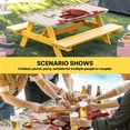thumbnail image 6 of Valentine's Day Table Cloths for 4 Foot Rectangle Tables, Red Plaid Truck Love Roses Leaves Beige Patio Waterproof Elastic Fitted Tablecloths, Washable Rectangular Table Cover for Camping, 6 of 8