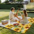 thumbnail image 4 of Yellow Sunflowers Outdoor Rug for Patio/Deck/Porch, Non-Slip Large Area Rug 3 x 5 Ft, Summer Floral Elegant Pastoral Checkered Indoor Outdoor Rugs Washable Area Rugs, Camping Rug Carpet Runner, 4 of 8