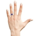 thumbnail image 6 of SuperJeweler 5 1/2 Carat Cushion Cut Amethyst and Halo Diamond Ring In Sterling Silver For Women, 6 of 6