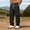 #074-Black, variant on Men's Outdoor Cargo Pants for Men Solid Color Drawstring Elastic Waist Multi Pocket Trousers for Hiking Gift