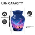 thumbnail image 2 of Yatskia Purple Sailing Ship Mini Memorial Urns for Human Ashes Adult Female, Decorative Urns for Human Ash, Large Burial Urn for Ashes Adult Male, (Classic 10 Inch and 3 Inch), 2 of 8