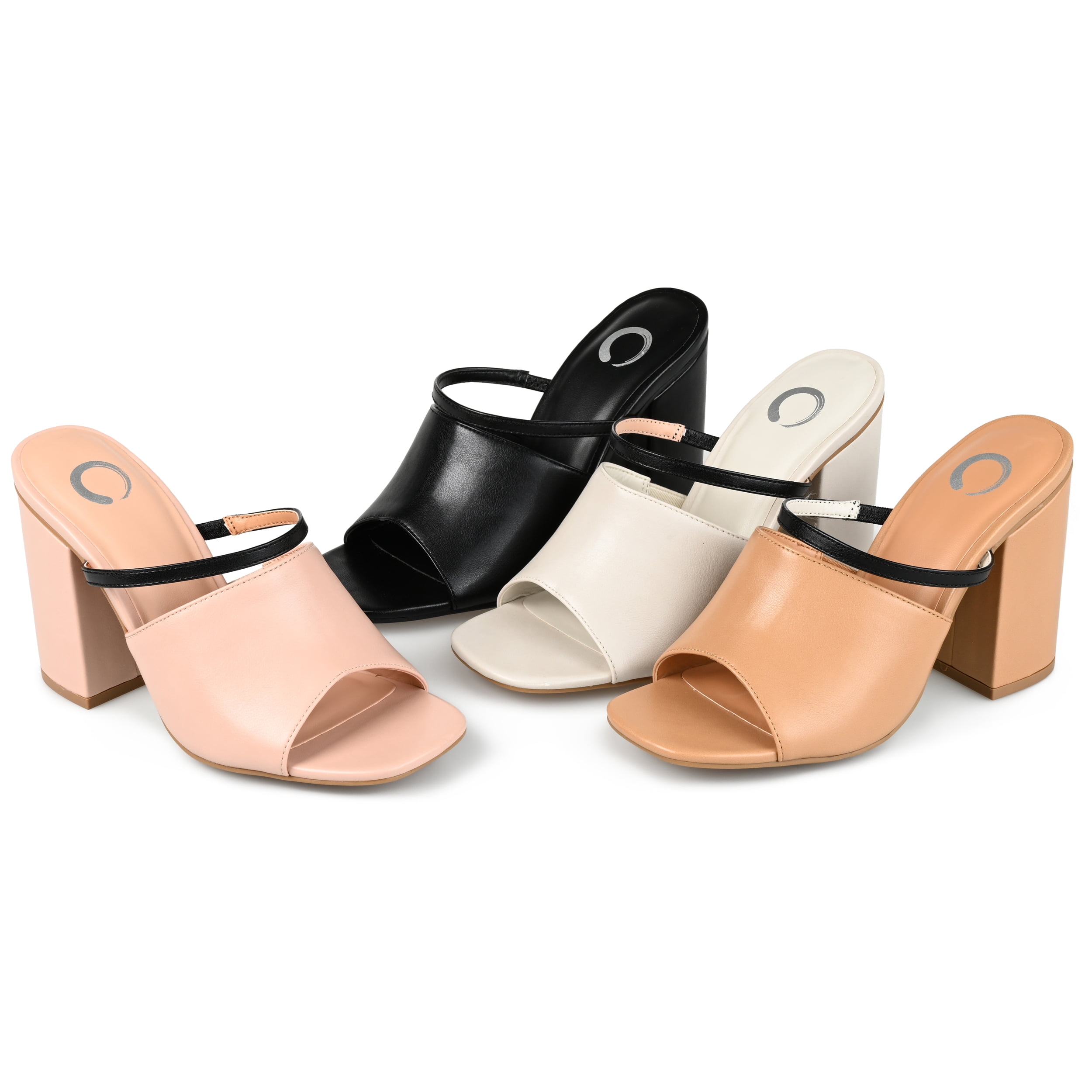 Journee Collection Womens Heiddy Tru Comfort Foam Open Square Toe Block Heel Sandals