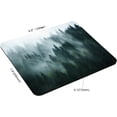 thumbnail image 2 of Misty Forest Mouse Pad,Nature Pine Trees Scenic Foggy Mountain Cool Woodsy Landscape Woodland Non-Slip Rubber Base Mousepads, Computer Mouse Pads for Wireless Mouse 9.5×7.9×0.12 inches, 2 of 5