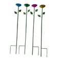 thumbnail image 3 of Tazón de comederos para pájaros de 4 piezas con estaca de metal adorno de metal baños de aves para al aire libre para patio de césped de, 3 of 8