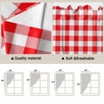 thumbnail image 5 of Swag Valance Curtains for Windows, Red White Plaid Light Filtering Kitchen Curtains with Rod Pocket, Modern Farmhouse Buffalo Check Gingham Window Treatment Valances for Living Room, 36x36 - 2 PCS, 5 of 9