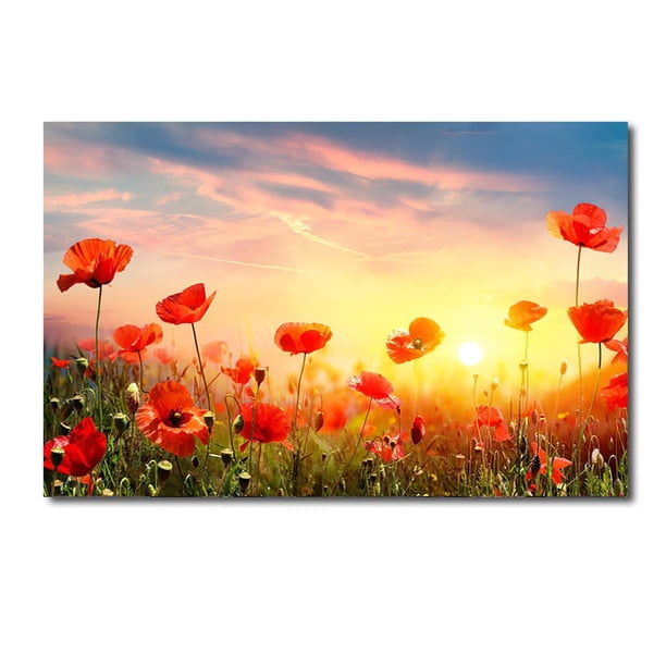 Yuarrent Arte de pared lienzo ilustraciones flor colorida pintura al óleo decoración pintura al óleo abstracta para oficina en casa Decoración del hogar Yuarrent HA016570-00