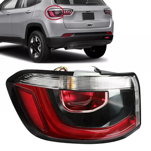 For 17-20 Jeep Compass Rear Left Driver Side Outer Tail Light Brake Light Lamp