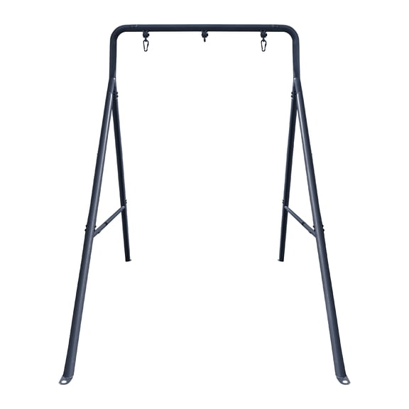 Gobaplay Steel Swing Set Frame Single Wide - Frame Only - 96 in, Silver