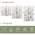 thumbnail image 2 of Flower Leaves Curtains 27 Inches Wide 24 Inches Length 2 Panels Elegant White Floral Rod Pocket Window Curtain Plant Printed Curtains for Kitchen Bathroom, 2 of 6