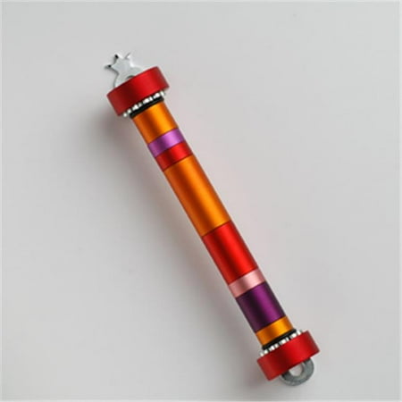 Judaica Kingdom CA-MZ-R03 Metal Handmade Rainbow Israeli Mezuzah