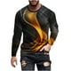 thumbnail image 2 of Blusas y camisas de manga larga con cuello redondo para hombre, blusa informal de manga larga con cuello redondo y estampado., 2 of 5