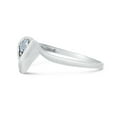 thumbnail image 4 of 14k White Gold Round Aquamarine Heart Ring, 4 of 6