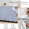 thumbnail image 6 of Sky Blue Line Striped Cabinet Curtains 35"W x 35"L, Farmhouse Blue Stripes Sink Skirt for Bathroom Vanity Kitchen Self Adhesive, Dust-Proof Privacy Curtain for Shelves Closet Laundry Room Pantry, 6 of 9
