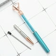thumbnail image 2 of CSChome Ballpoint Pen Glitter Half Transparent Ballpoint Pen with Replaceable Refill Portable Writing Tool for Students, 2 of 7