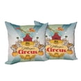 thumbnail image 6 of Ambesonne Colorful Throw Pillow Cover 2 Pack, Vintage Circus Tent, 24", Multicolor, 6 of 6